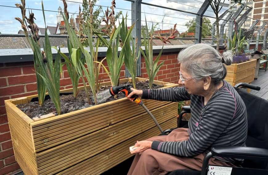 Watering the Plants on Copperfield Balcony – 13 October 2024